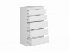 Комод КАСТОР с пятью ящиками, цвет белый в Советском - sovetskiy.mebel24.online | фото 2