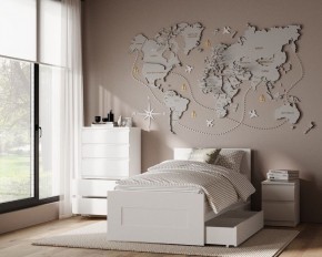 Комод КАСТОР с пятью ящиками, цвет белый в Советском - sovetskiy.mebel24.online | фото 3