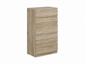 Комод КАСТОР с пятью ящиками, цвет Дуб Сонома в Советском - sovetskiy.mebel24.online | фото