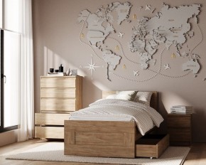 Комод КАСТОР с пятью ящиками, цвет Дуб Сонома в Советском - sovetskiy.mebel24.online | фото 3