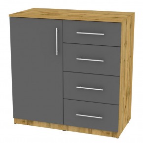 Комод "Калисто (K17)" ручка рейлинг (ДВ-Графит) в Советском - sovetskiy.mebel24.online | фото
