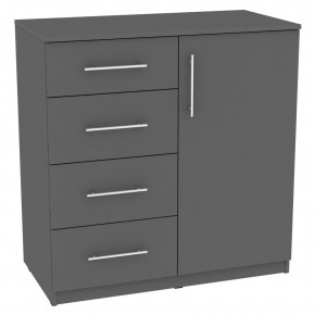 Комод "Калисто (K18)" ручка рейлинг (Графит) в Советском - sovetskiy.mebel24.online | фото