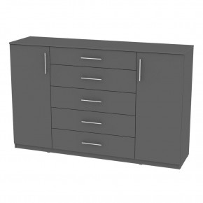 Комод "Калисто (K34)" ручка рейлинг (Графит) в Советском - sovetskiy.mebel24.online | фото