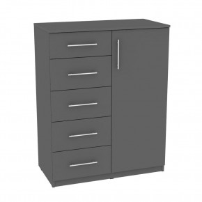 Комод "Калисто (K37)" ручка рейлинг (Графит) в Советском - sovetskiy.mebel24.online | фото