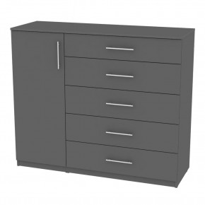 Комод "Калисто (K40)" ручка рейлинг (Графит) в Советском - sovetskiy.mebel24.online | фото