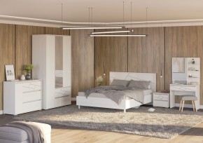 АДЕЛИНА Комод с тремя ящиками (белый рамух) в Советском - sovetskiy.mebel24.online | фото 3