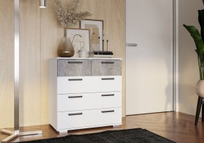 Комод Стандарт-5 NEW (белый/цемент светлый) в Советском - sovetskiy.mebel24.online | фото 3