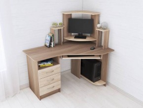 Компьютерный стол Грета-7 ясень шимо/дуб сонома в Советском - sovetskiy.mebel24.online | фото