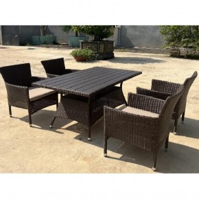 Комплект мебели из иск. ротанга AM-196B/T196 Brown 4Pcs (4+1) в Советском - sovetskiy.mebel24.online | фото 3