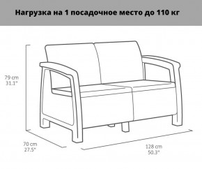 Комплект мебели Корфу Рест (Corfu Rest - without table) графит в Советском - sovetskiy.mebel24.online | фото 2