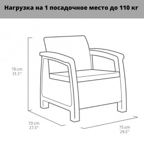 Комплект мебели Корфу Рест (Corfu Rest - without table) графит в Советском - sovetskiy.mebel24.online | фото 3