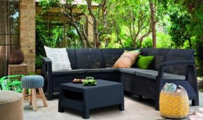Комплект мебели угловой Корфу Релакс Сет (CORFU II RELAX SET) графит в Советском - sovetskiy.mebel24.online | фото 3