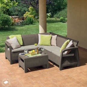 Комплект мебели угловой Корфу Релакс Сет (CORFU II RELAX SET) коричневый в Советском - sovetskiy.mebel24.online | фото 4