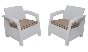 Комплект уличной мебели Yalta Premium Terrace Set (Ялта) белый (+подушки под спину) в Советском - sovetskiy.mebel24.online | фото 4