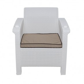 Комплект уличной мебели Yalta Premium Terrace Set (Ялта) белый (+подушки под спину) в Советском - sovetskiy.mebel24.online | фото 6