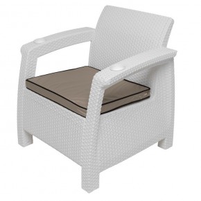 Комплект уличной мебели Yalta Premium Terrace Set (Ялта) белый (+подушки под спину) в Советском - sovetskiy.mebel24.online | фото 7