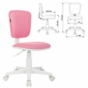Кресло детское BRABIX "Joy MG-204W", без подлокотников, пластик белый, ткань TW, розовое, 533011 в Советском - sovetskiy.mebel24.online | фото 1