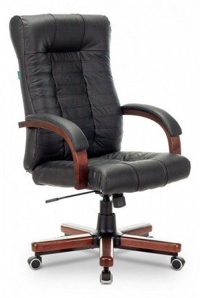Кресло для руководителя KB-10WALNUT/B/LEATH в Советском - sovetskiy.mebel24.online | фото