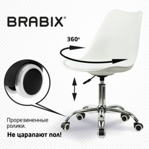 Кресло стул BRABIX "Eames MG-310 CH", хром, пластик белый, экокожа белая, 532923 в Советском - sovetskiy.mebel24.online | фото 7