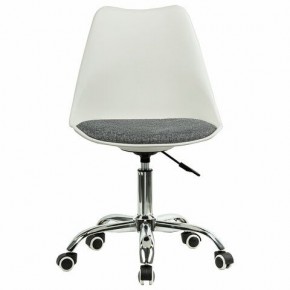 Кресло стул BRABIX "Eames MG-310 CH", хром, пластик белый, ткань серая, 532924 в Советском - sovetskiy.mebel24.online | фото 1