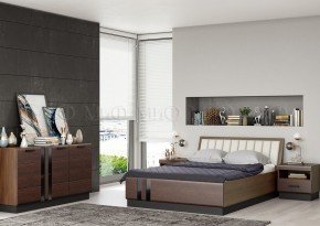 МАГНОЛИЯ Кровать 1600 с основанием и ПМ (Дерево/орех) в Советском - sovetskiy.mebel24.online | фото 2