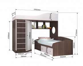 Кровать-чердак Кадет 2 с металлической лестницей в Советском - sovetskiy.mebel24.online | фото 2