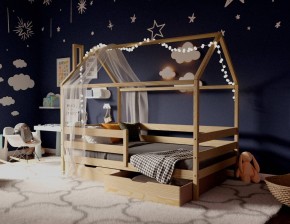 Кровать-домик 80*190 без покраски в Советском - sovetskiy.mebel24.online | фото