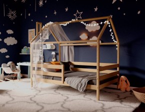 Кровать-домик 80*190 без покраски (без ящиков) в Советском - sovetskiy.mebel24.online | фото
