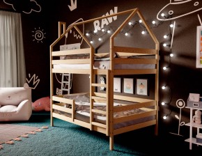 Кровать-домик двухъярусная 80*160 без покраски в Советском - sovetskiy.mebel24.online | фото 3