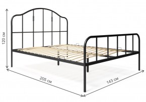 Кровать Милена 140х200 черная в Советском - sovetskiy.mebel24.online | фото