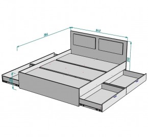 Кровать Ольга L34 (1600) 4 ящика в Советском - sovetskiy.mebel24.online | фото 2