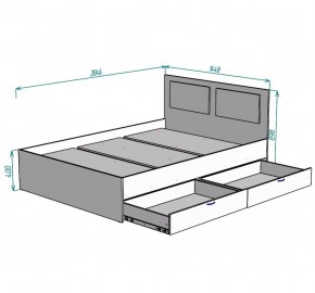 Кровать Ольга L41 (1400) 2 ящика в Советском - sovetskiy.mebel24.online | фото 2