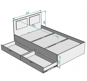 Кровать Ольга L46 (1200) 2 ящика в Советском - sovetskiy.mebel24.online | фото 2