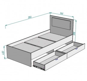 Кровать Ольга L47 (900) 2 ящика в Советском - sovetskiy.mebel24.online | фото 2