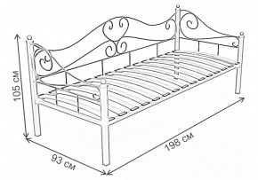 Кровать Венеция 90х190 белый муар в Советском - sovetskiy.mebel24.online | фото 2