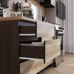 Кухня Энигма 1.6 м (венге/дуб каньон) в Советском - sovetskiy.mebel24.online | фото 2