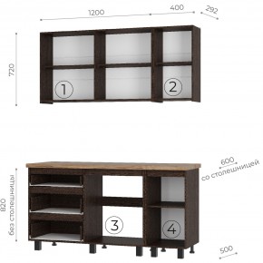 Кухня Энигма 1.6 м (венге/дуб каньон) в Советском - sovetskiy.mebel24.online | фото 4