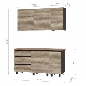 Кухня Энигма 1.6 м (венге/дуб каньон) в Советском - sovetskiy.mebel24.online | фото 5
