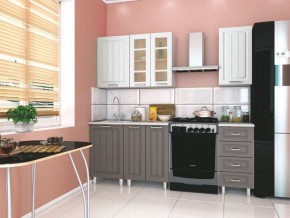 Кухня модульная Луксор серый-белый в Советском - sovetskiy.mebel24.online | фото 1