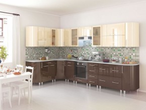 Кухня Танго модульная шоколад-ваниль в Советском - sovetskiy.mebel24.online | фото 1
