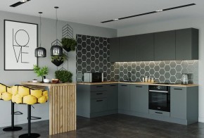 Кухня угловая Антрацит 2600х1600 (Стол. 38мм) в Советском - sovetskiy.mebel24.online | фото 1