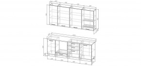 Кухонный гарнитур Антик 2200 h950 (Стол. 26мм) в Советском - sovetskiy.mebel24.online | фото 2