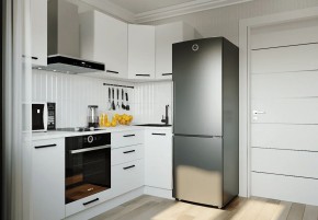 Кухонный гарнитур Белый Глянец 2200*1000 (Стол. 38мм) в Советском - sovetskiy.mebel24.online | фото 1