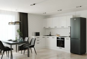 Кухонный гарнитур Белый Глянец 2600*1600 (Стол. 38мм) в Советском - sovetskiy.mebel24.online | фото