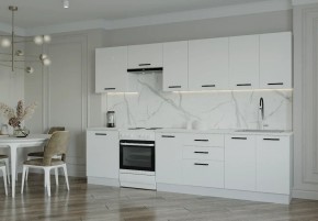 Кухонный гарнитур Белый Глянец 3000 (Стол. 38мм) в Советском - sovetskiy.mebel24.online | фото 1