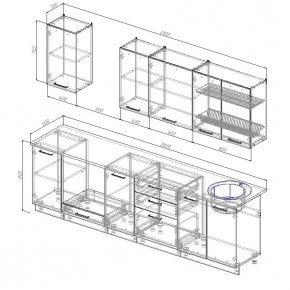 Кухонный гарнитур Бланка 2800 (Стол. 26мм) в Советском - sovetskiy.mebel24.online | фото 2