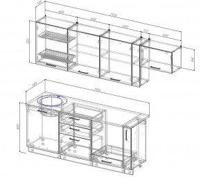 Кухонный гарнитур Лофт 2550 (Стол. 38мм) в Советском - sovetskiy.mebel24.online | фото 2