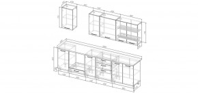 Кухонный гарнитур Смоки 2800 (Стол. 38 мм) в Советском - sovetskiy.mebel24.online | фото 2