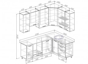 Кухонный гарнитур угловой Дели 2200*1600 (Стол. 26мм) в Советском - sovetskiy.mebel24.online | фото 2