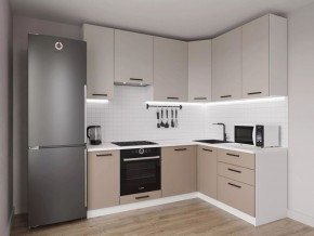 Кухонный гарнитур угловой Каппучино 2200*1600 h 950 (Стол. 38мм) в Советском - sovetskiy.mebel24.online | фото